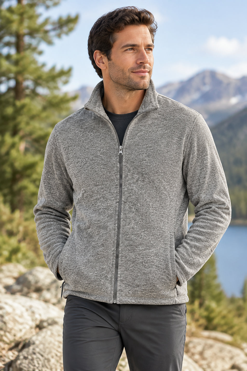 Heather Microfleece Jacket