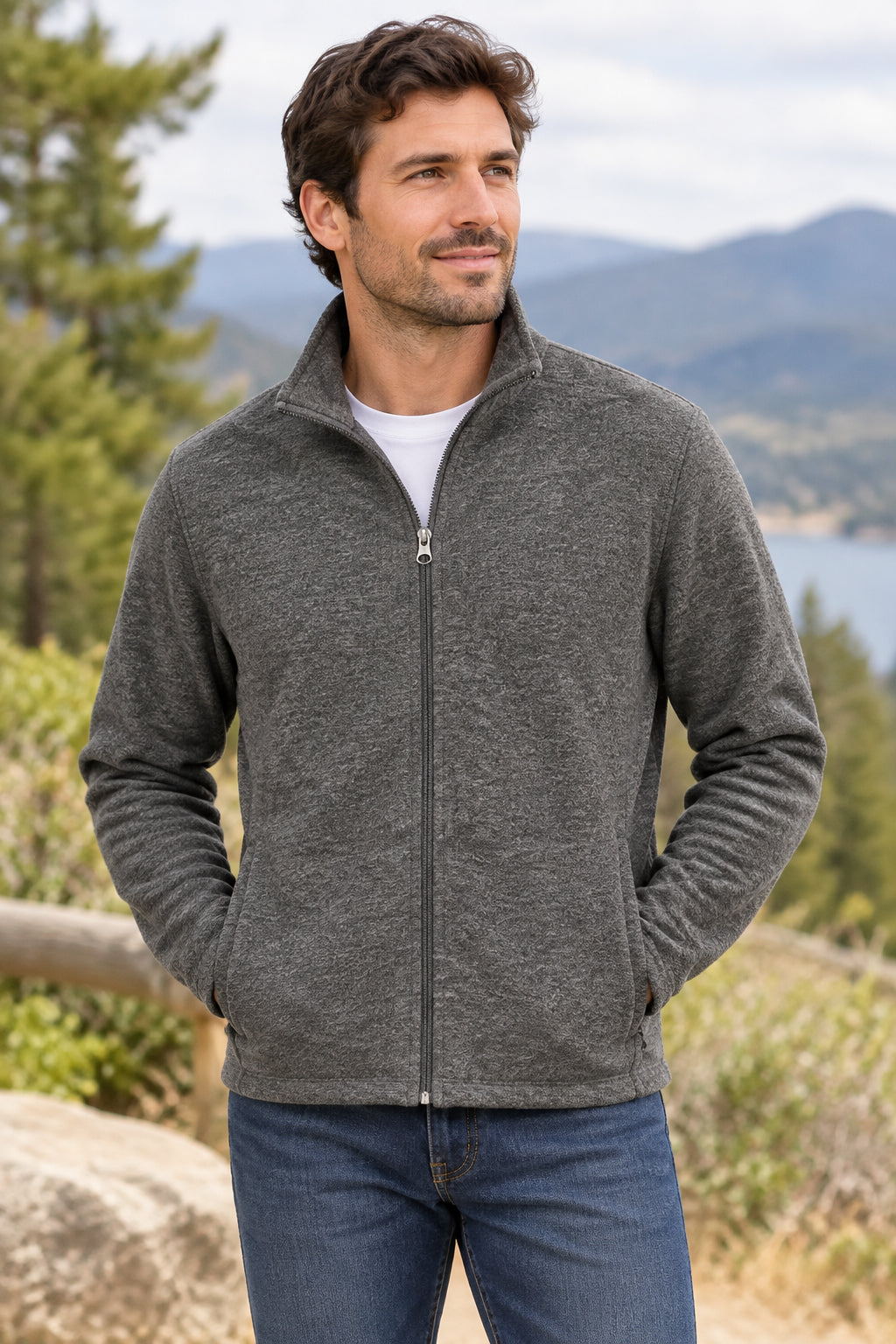 Heather Microfleece Jacket