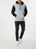 Grey Heather/ Black Heavyweight Hoodie