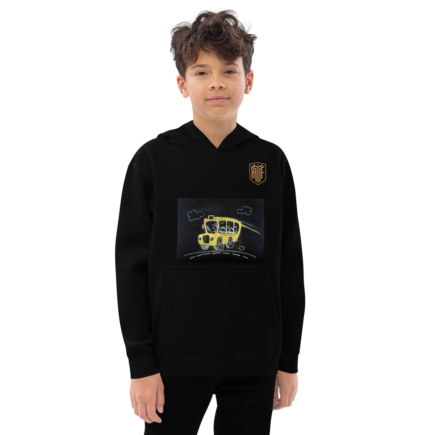 School Bus (Kids fleece hoodie)