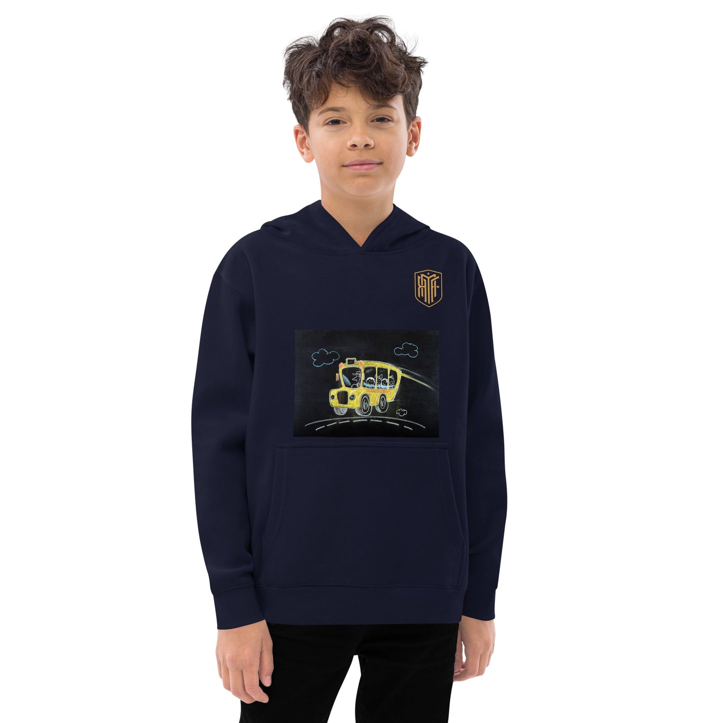 School Bus (Kids fleece hoodie)