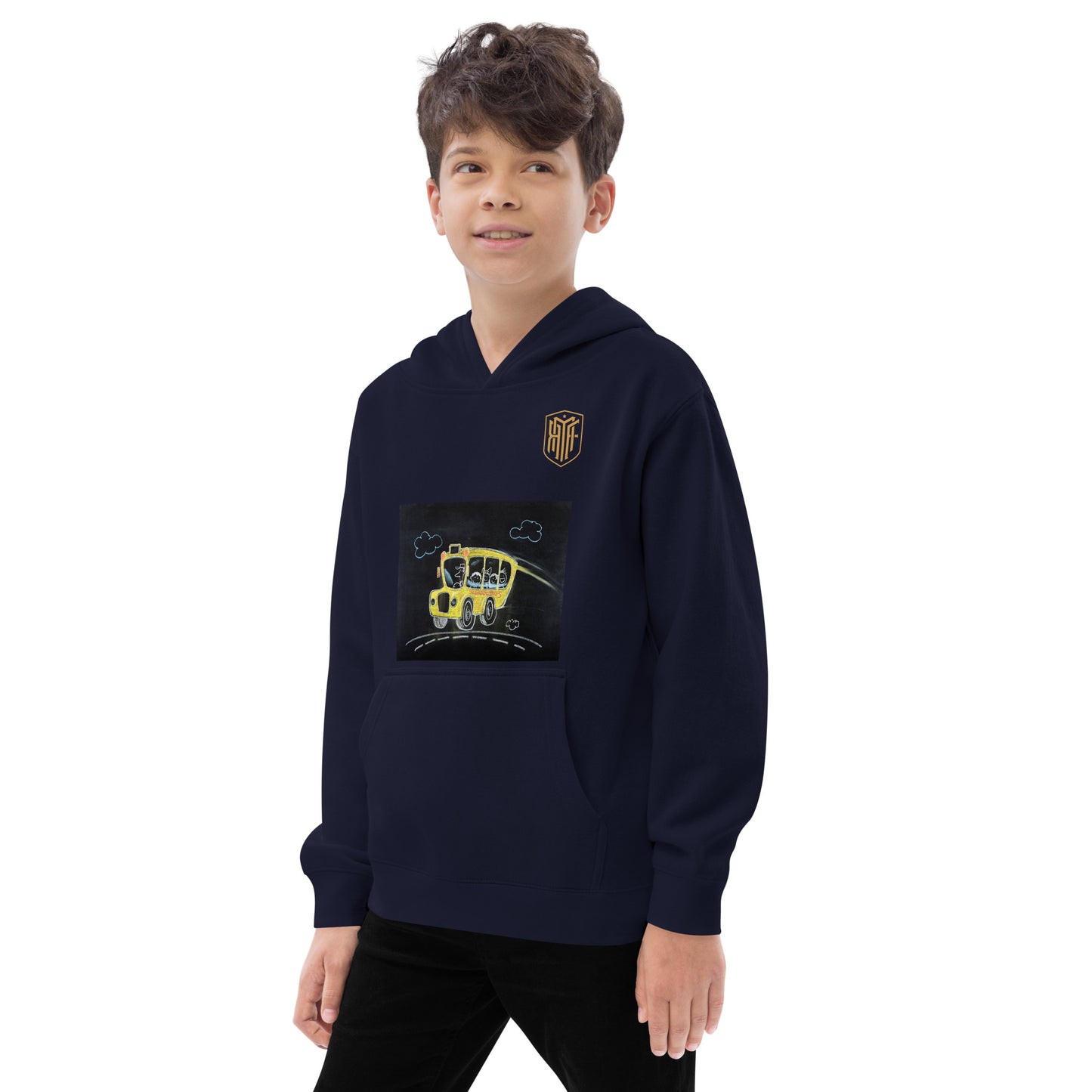 School Bus (Kids fleece hoodie)