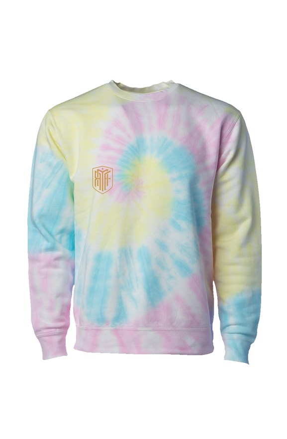 Tie Dye Sunset Swirl Crew Neck